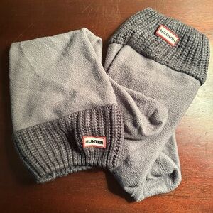 ACCEPTING ALL OFFERS Hunter Gray fleece knit top sock insert warm size large L